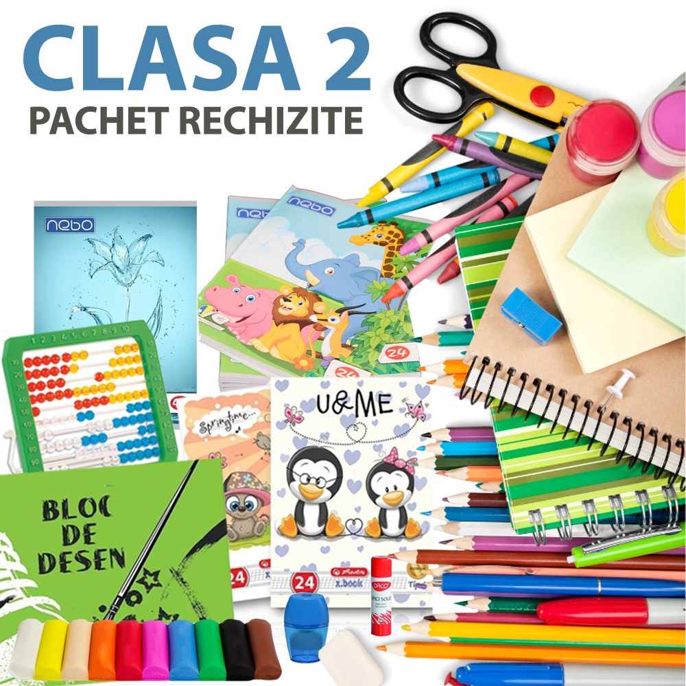 Set 25 rechizite scolare clasa 2, pachet pentru elevi clasele primare - imagine 34